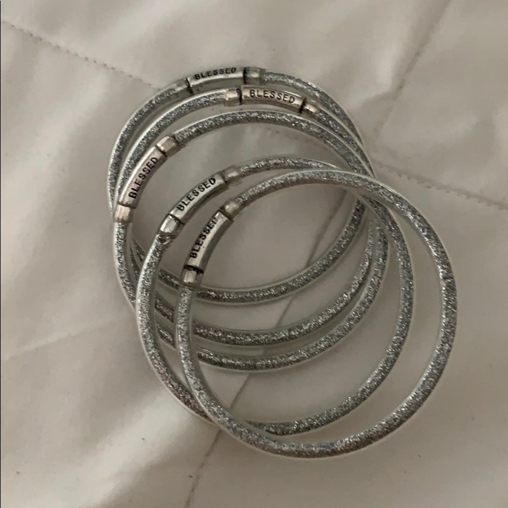 Glitter jelly bracelet “blessed”